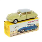 French Dinky Toys DS19 Citroen (530). A scarce example in lime green with grey roof, ivory