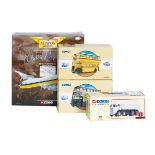 13 Corgi Classics etc. Burlingham Seagull & AEC Regal set - Whittle's. ERF V Tipper - British Road