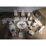 15 pieces of crested china, including Carlton China “Model of British Machine Gun” arms of Brighton,