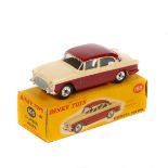 Dinky Toys Humber Hawk (165). An example in light beige with maroon roof and lower sides, spun