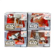10 Star Wars Micro Machines vehicle packs, comprising vehicles and figures. Including; AT-AT, B-Wing