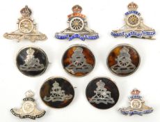 5 R Artillery silver sweetheart brooches, design as for cap badge, HM (2) or “Sterling” (3); 5