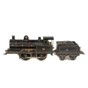 A Marklin Gauge One clockwork King George V Class 4-4-0 tender locomotive. As Queen Mary, 326, in
