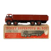 Dinky Supertoys Foden Diesel 8 Wheel Wagon (501). An early DG example in the first colour- chocolate