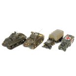 15 kit-built military vehicles in approximately 1:32 scale plus a field gun emplacement diorama.
