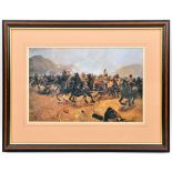 “The British Army” after original by Orlando Norie, mounted officers, 21” x 32”, “The Scottish