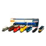 A quantity of OO model railway. 2x Hornby Railways- a BR Class A4 4-6-2 tender locomotive, Sparrow