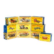 20 Matchbox Models of Yesteryear in early picture boxes. Including; Spyker Veteran Automobile,