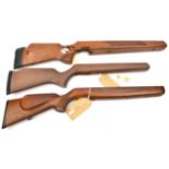 A scarce custom made left hand walnut stock for Sportsmatch GC2; a scarce standard left hand stock