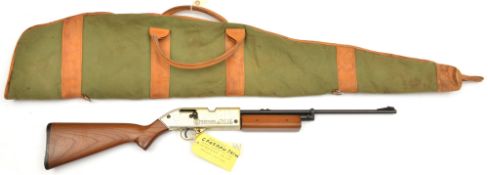 A .177” American Crosman 761XL pump up air rifle, number 67508968, with plated alloy frame and