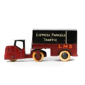 Dinky Toys Mechanical Horse and Trailer, L.M.S. (33R). A Railway Mechanical Horse & Trailer van in