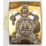 A post 1902 officers rectangular SBP of The Kings Own Scottish Borderers, maker’s stamp of WM