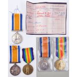 Pair: BWM & Victory (3370 Pte F A Smith 22-Lond R), VF, research note shows service in Salonika,