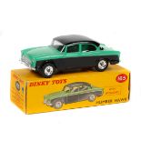 Dinky Toys Humber Hawk (165). An example in mid green with black roof and lower sides, spun wheels