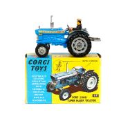 Corgi Toys Ford 5000 Super Major Tractor (67). In mid blue and grey, with grey plastic wheels and