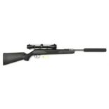 A .22” Hammerli Black Force Black Out 800 break action air rifle, number AC 037014, fitted with 3-