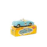 Dinky Toys Sunbeam Alpine Sports (107). Example in light blue with cream seats and wheels, with