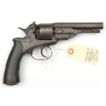 A 5 shot 90 bore Daw’s Patent DA percussion revolver, 8½” overall, octagonal barrel; 4½”, the top