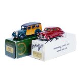 2 White Metal Models. A Lansdowne Models 1950 Lea Francis Estate 4 door woody (LDM21). In metallic