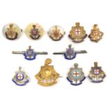 10 various R Sussex Regt sweetheart badges, including enamelled “Silver” and “Sterling” as for cap