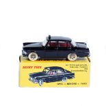 A French Dinky Toys Opel 'Rekord' TAXI (546). In black with red interior, TAXI sign to roof,