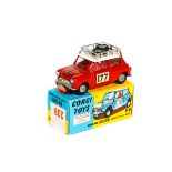 Corgi Toys '1967 Monte-Carlo Winner B.M.C. Mini-Cooper 'S' (339). In red with white roof, fitted