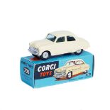 Corgi Toys Vauxhall Velox Saloon (203). An example in cream with smooth wheels and black rubber