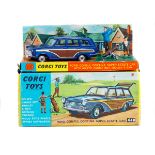 Corgi Toys Ford Consul Cortina Super Estate Car (440). A gift set comprising car in metallic blue