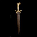 A speculative dagger. Broad straight DE blade 30.5cms of shallow diamond section and struck with a