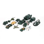 A quantity of Dinky military vehicles and gun etc. Thornycroft Mighty Antar Tank Transporter with