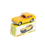 A French Dinky Toys Honda S800 (1408). In deep yellow with red interior, dished spun wheels and