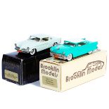 2 Brooklin White Metal Models. A 1956 Ford Fairlane 2-door Victoria (BRK23), in bright green with