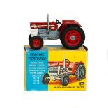 Corgi Toys Massey-Ferguson 165 (66). In red and grey with white front, red plastic wheels with black