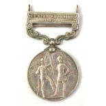 IGS 1895, 1 clasp Punjab Frontier 1897-98 (running script engraved 1004 Pte T A Gath, 1st Battn