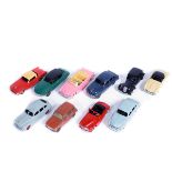 10 French Dinky Toys for restoration. 3x Ford Vedette, Chrysler New Yorker, Mercedes 190SL, Simca