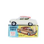 Corgi Toys Ford Consul Classic (234). In cream with pink roof and yellow interior, dished spun