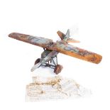 A scarce tinplate German aircraft by Tipco. A Second World War bomber aircraft with wind-up