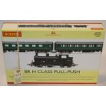 A Hornby OO gauge BR H Class Pull-Push set (R3512). Comprising H Class 0-4-4T locomotive, 31551,