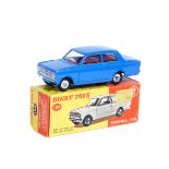 A Dinky Toys Vauxhall Viva (136). An example in bright blue with red plastic interior, dished spun