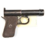 A .177” Tell II air pistol, the air chamber stamped “D.R.G.M Tell II D.R.P.a”, the cocking l ever