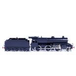 A Bachmann Brassworks electric O gauge LMS 2-6-0 Hughes Crab 5P tender locomotive. In unlined and
