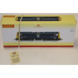 A Hornby OO gauge BR Class 71 Bo-Bo electric locomotive. E5005 in dark blue and yellow livery (