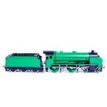A Finescale Brass electric O gauge 4-4-0 SR Schools Class tender locomotive. In unlined and