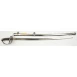 An 1827 pattern Volunteer Rifle Regt officer’s sword, curved fullered blade 32½” by Mander &