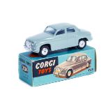 Corgi Toys Rover 90 Saloon (204). An example in light grey smooth wheels and black rubber tyres.