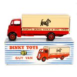 Dinky Supertoys Guy Van 'Spratts' (917). In red and cream livery. Boxed, minor wear. Vehicle