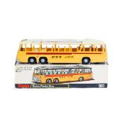 A Dinky Toys Swiss export issue Swiss Postal Bus (961). Based on the Vega Major Luxury Coach, in