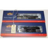 2 Bachmann Branch-Line OO gauge BR tender locomotives. A Class 9F 2-10-0, 92211, in unlined black