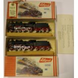 2 scarce 1960's Liliput HO scale German locomotives. Both class 38 4-6-0 tender locomotives in black