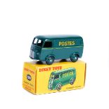 French Dinky Toys Fourgon Postal (560 25 BV). In dark green with 'POSTES' to sides with yellow band,